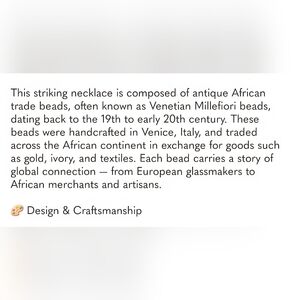 Venetian Millefiori Glass Bead Necklace